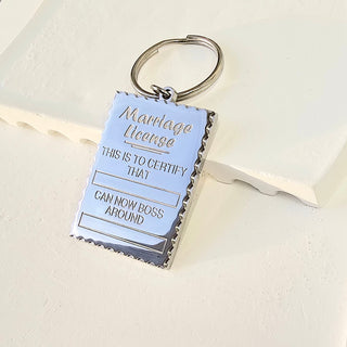 Marriage License Keychain