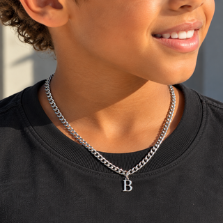 Kids' Steel Initial Necklace