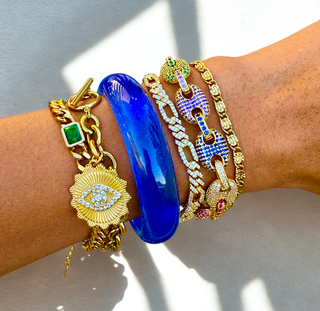 Gold Vibrant Bold Link Bracelet