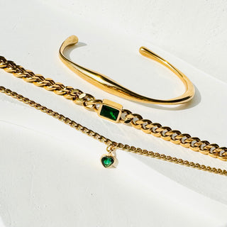 Emerald Green Bracelet Set