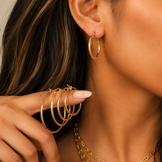 Gold Classic Hoop Earrings