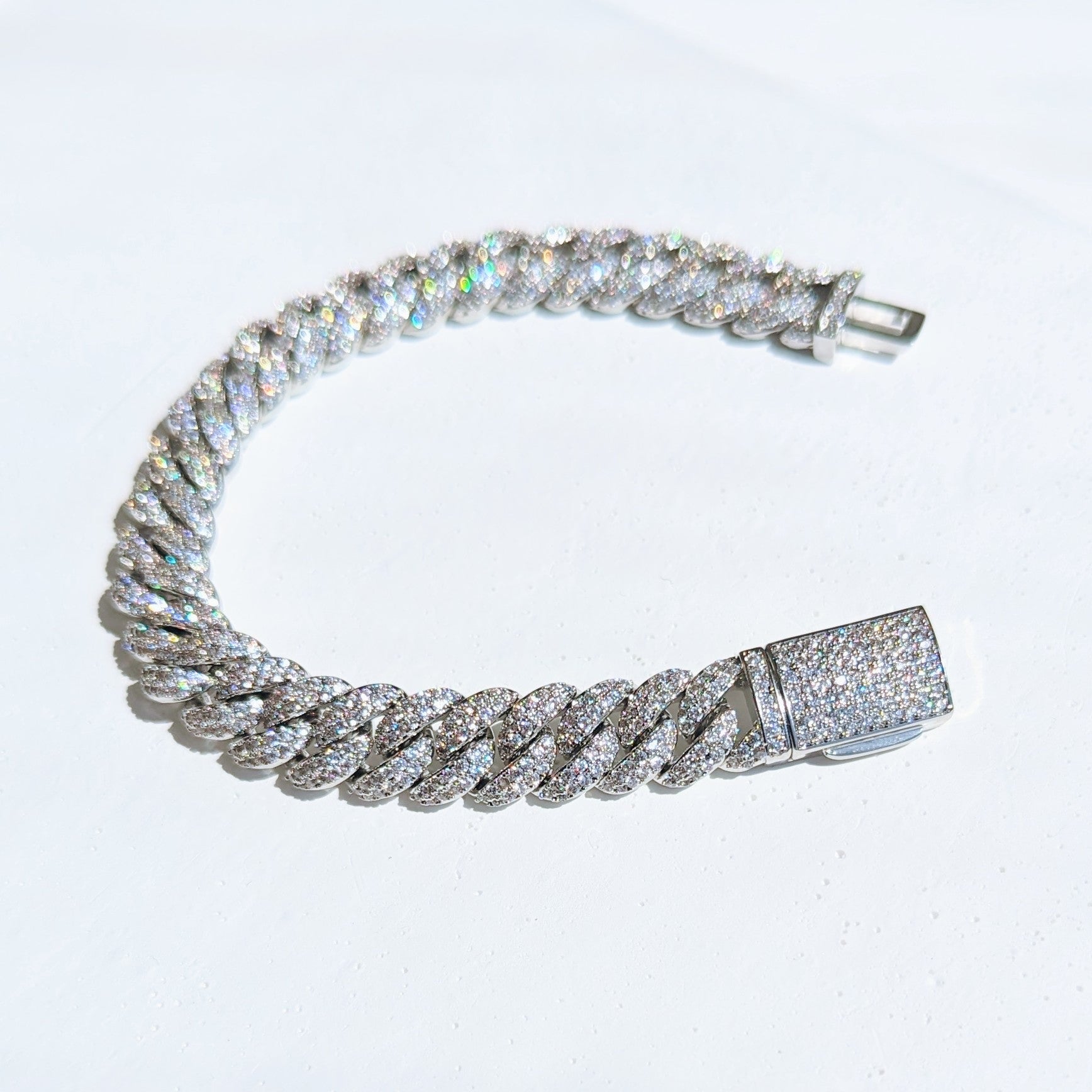 Men's Silver Diamond Cuban Link Bracelet – Gogo Lush