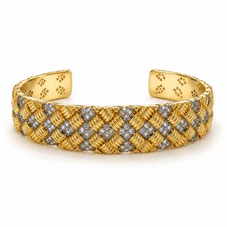 Colette Woven Crystal Cuff Bracelet