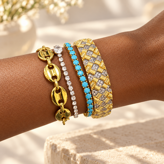 Colette Woven Crystal Cuff Bracelet