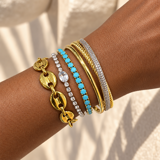 Celeste Triple Band Pavé Cuff Bracelet