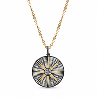Aurelia Sunburst Medallion Necklace