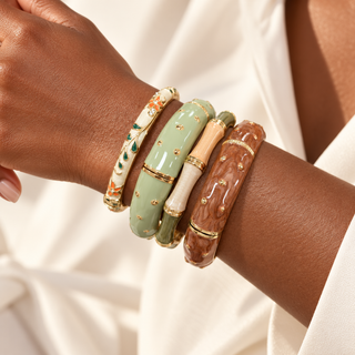 Autumn Enamel 4-Piece Bangle Set