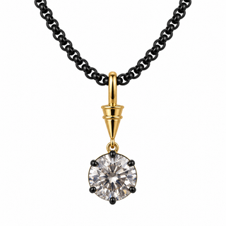 Nyx Solitaire Drop Pendant Necklace