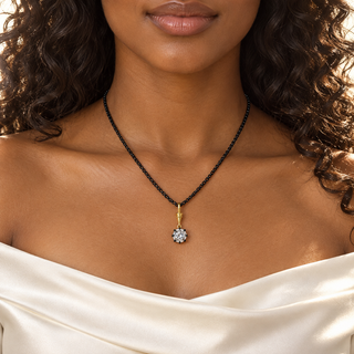 Nyx Solitaire Drop Pendant Necklace
