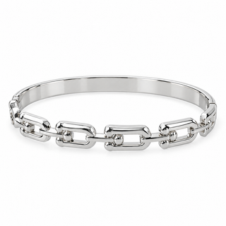 Harlow Silver Link Accent Bangle