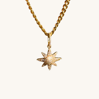 Diamond Sun Cuban Chain Necklace