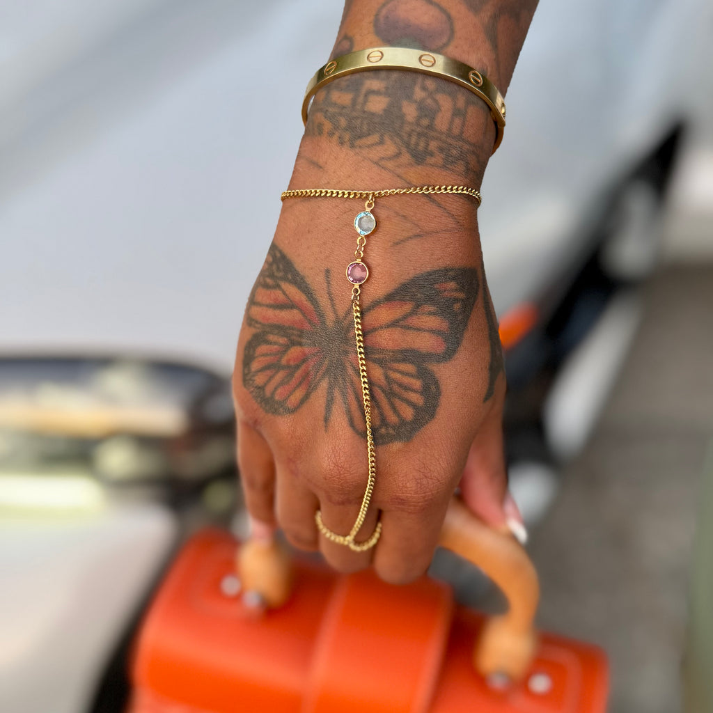 Custom Heart Hand Chain Bracelet | Gogo Lush