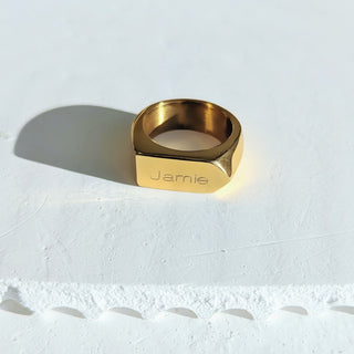 Men's Gold Personalized Ring