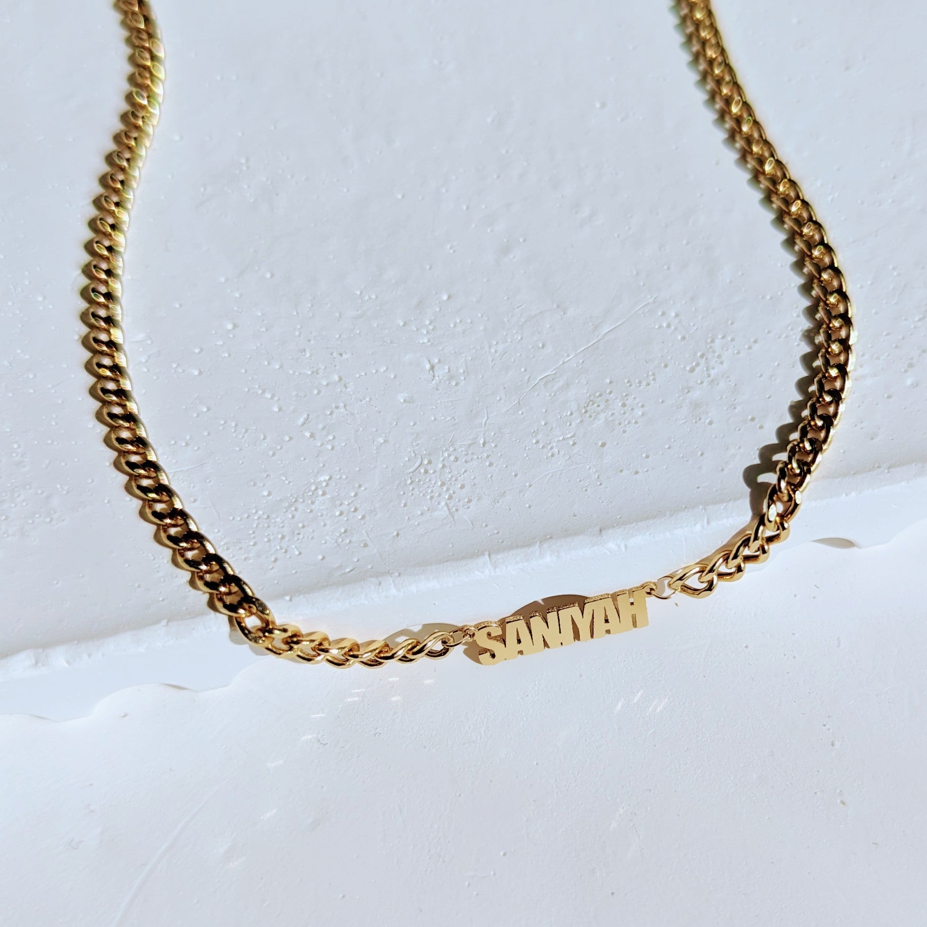 Custom Name Cuban Link Necklace – Gogo Lush - Main Image