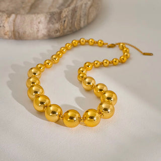 Ascending Gold Multi-Bead Necklace