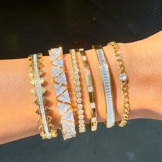 Baguette Crystal Bangle