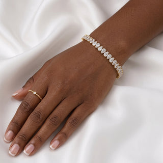 Gold Teardrop Tennis Bracelet