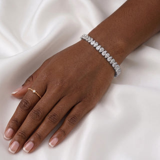 Silver Teardrop Tennis Bracelet