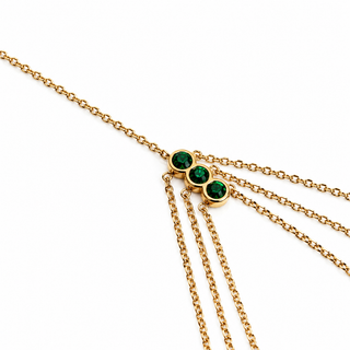 Bezel Emerald Green Hand Chain