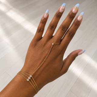 Bezel Diamond Hand Chain