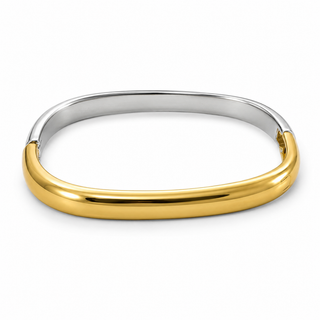 Mixed Metal Rectangle Bangle