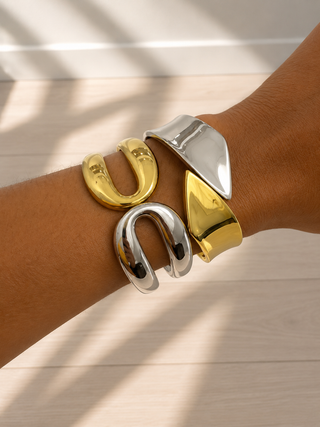 Mixed Metal Shana Bangle