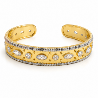 Mixed Metal Marquise Cuff