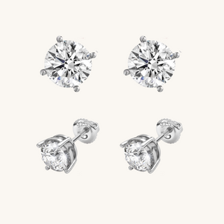 Moissanite 925 Silver 6mm Stud Earrings