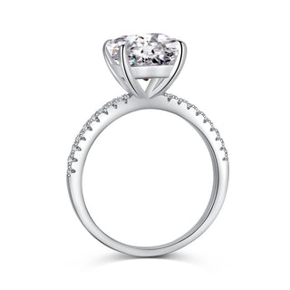 Silver Princess Cut Diamond Ring