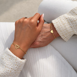 Puzzle Heart Bracelet Set