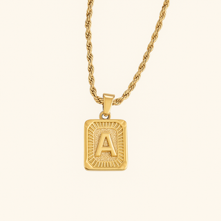 Men's Initial Vintage Necklace