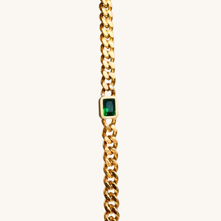 Emerald Green Chain Bracelet