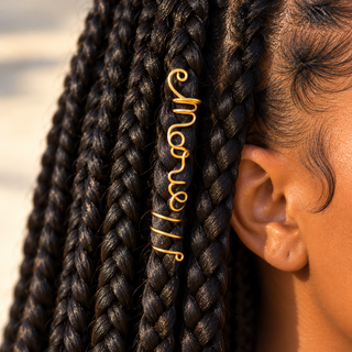 Handmade Script Name Wire Hair Jewelry