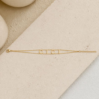 Gold Chain Linked Name Bracelet