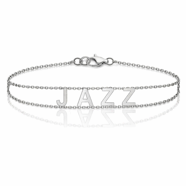 Silver Chain Linked Name Bracelet – Gogo Lush