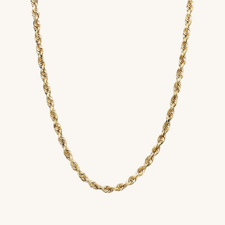 Men's Gold Rope Chain Necklace