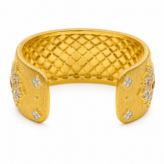 Lux Mixed Metal Ornate Cuff