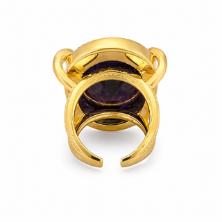Natural Amethyst Statement Ring