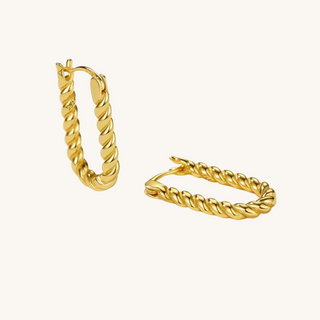 Mini Twisted Rectangle Hoops