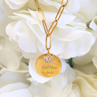 Butterfly Charm Personalized Necklace