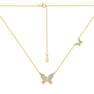 Kids Gold Elegant Butterfly Necklace