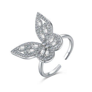 Silver Charming Butterfly Ring
