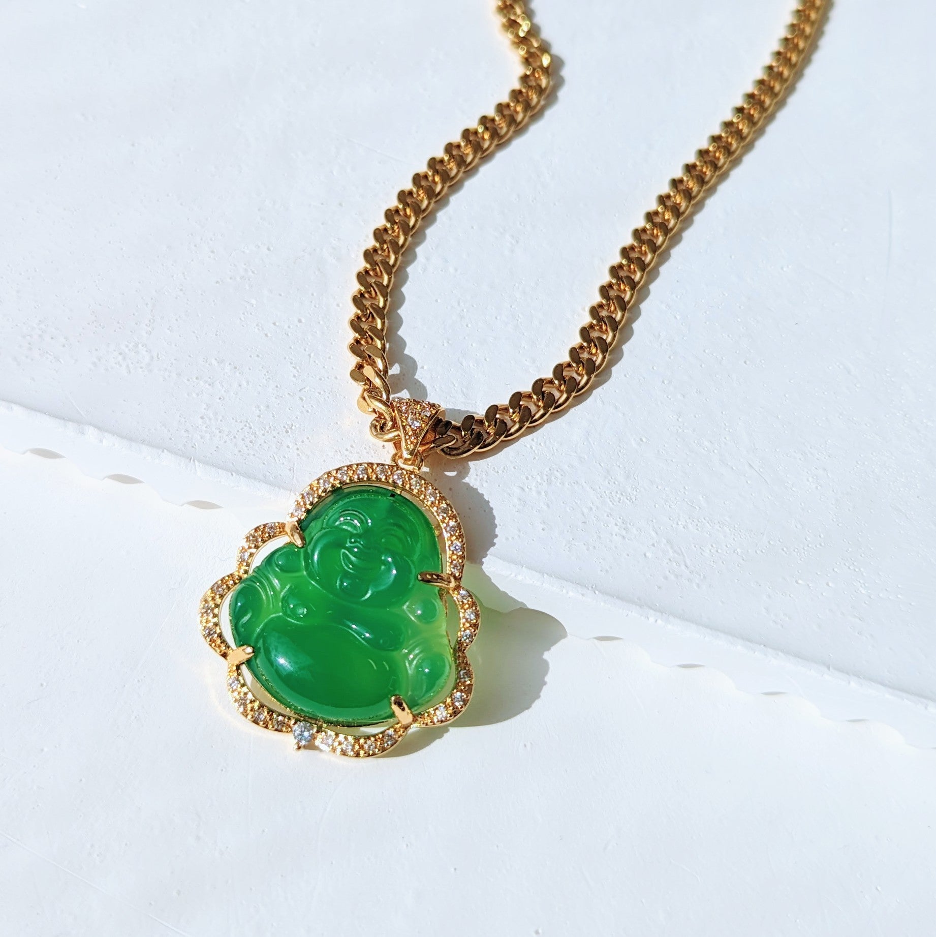 SUKKCCNO Jade Buddha Necklace Real Grade AAA Certified Burma Jadeite Jewelry  Gift Good Luck Safety Charm Jade Pendant Green Beaded Necklace - Yahoo  Shopping