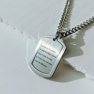Men's Silver Scripture Necklace
