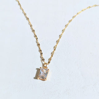 Rectangle Diamond Necklace