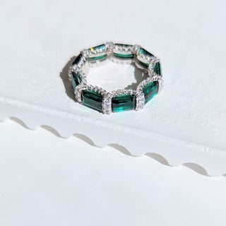 Icy Emerald Eternity Ring