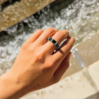 Icy Emerald Eternity Ring