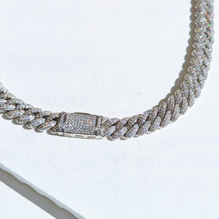 Silver Initial Cuban Link Necklace