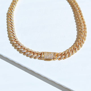 Gold Diamond Cuban Link Necklace