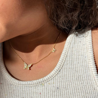 Kids Gold Elegant Butterfly Necklace